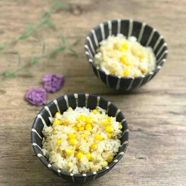 【レシピ】バター醤油コーンごはん