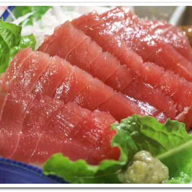 居酒屋メニューde晩ご飯　三崎の鮪／その他ヘルシーおつまみなどです＾＾