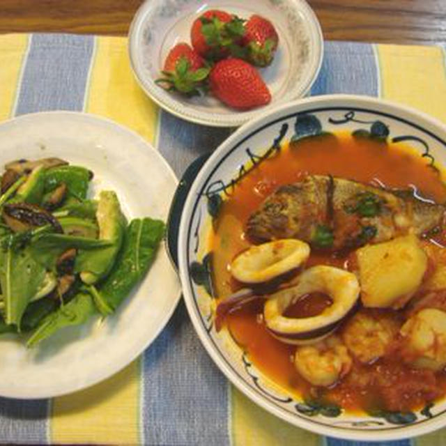 イタリア風ブイヤベースor魚介トマトスープとetc...