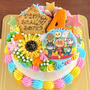 ひまわりちゃんのお誕生日に、向日葵デコレーションのケーキ☆