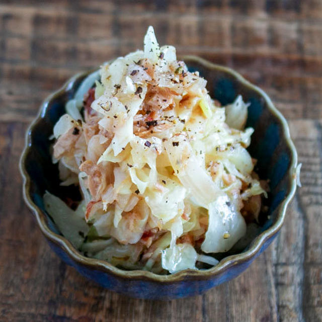 【３分副菜】ツナの旨味がギュッ♡キャベツとツナの和風サラダ