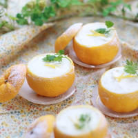 【レシピ】材料4つの混ぜるだけ柚子ハニーレアチーズ。と　おひなさま