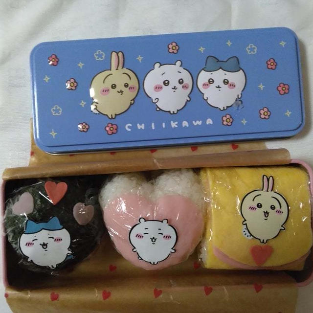 ちいかわチョコ缶でおにぎりセット弁当〖キャラ弁〗 #平日お昼ご飯はお弁当or外食