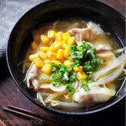 ♡コスパ抜群♡豚バラもやしの味噌ラーメン風スープ♡【#簡単レシピ#時短#節約】