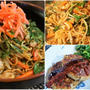 ■晩ご飯＆常備菜など。【焼きそば／ハンバーグ／豚肉・里芋煮と　切り干し大根の煮付け】
