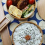 地味うま♡豆苗とちくわの中華炒めとハンバーグ弁当＆昨日の晩ゴハン＆将棋大会