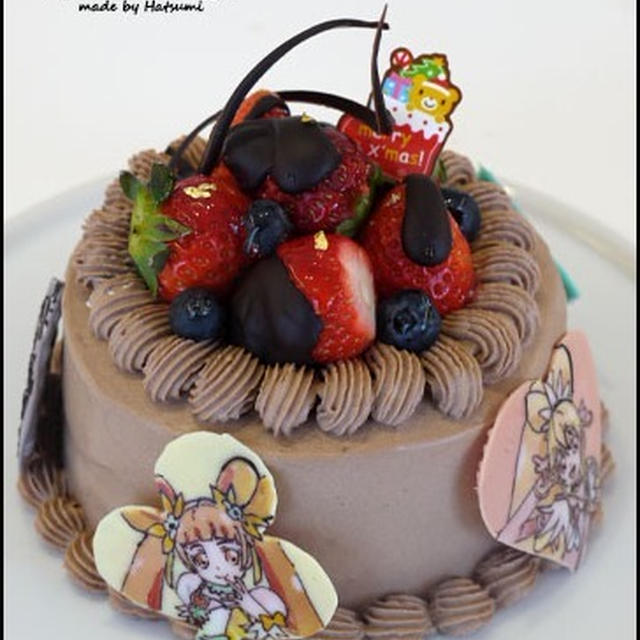 プリキュアケーキでクリスマス
