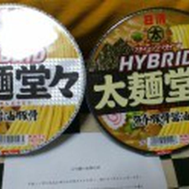 日清HYBRID太麺堂々黒醤油