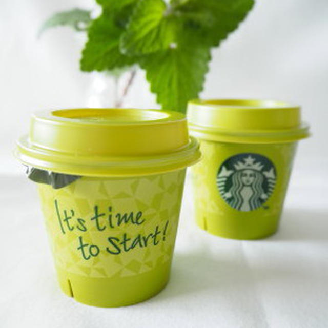 4月スタートIt's time to start!　スタバの抹茶プリン。。。