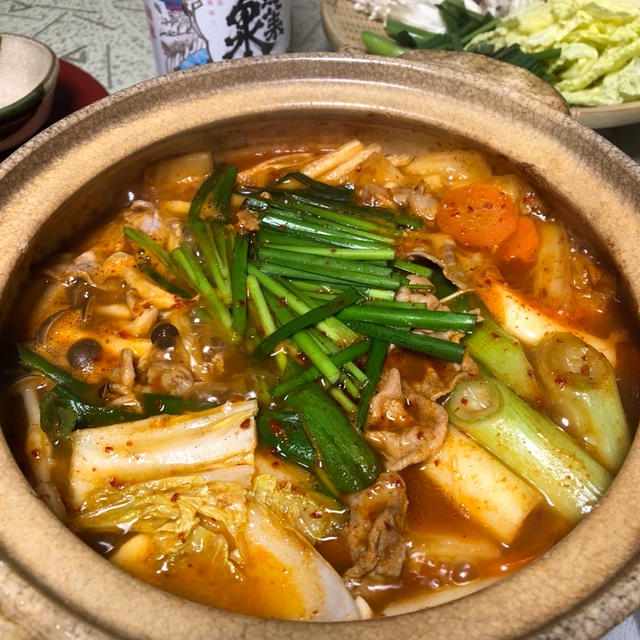 今日の料理♡野菜たっぷりキムチ鍋