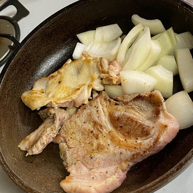 フライパン焼き肉☆ポーク＆チキン