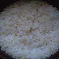 湯立てで白米（８８８）。。。富山県南砺市産海藻アルギット米特別栽培米コシヒカリ・白米（あいざわ米店）と茨城県産うまかっぺコシヒカリ玄米・新米（あいざわ米店）