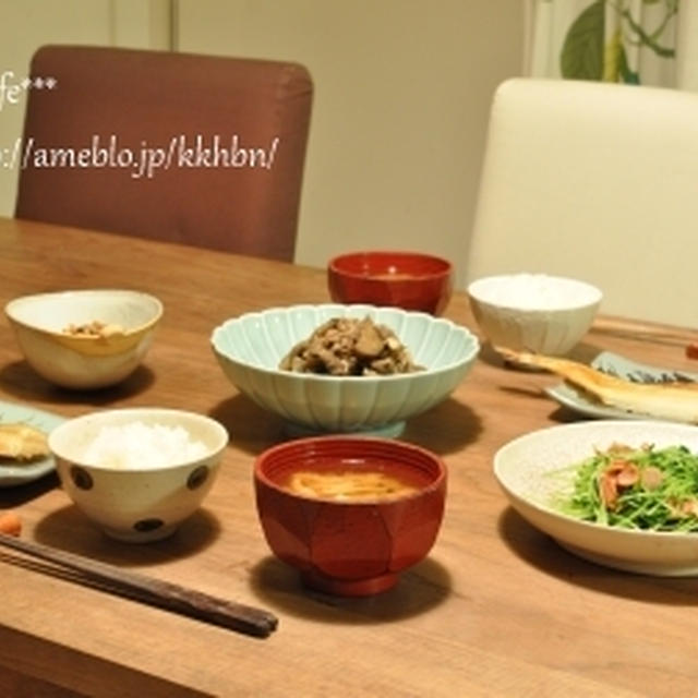 【鰈の一夜干しとご飯がすすむおかずで】