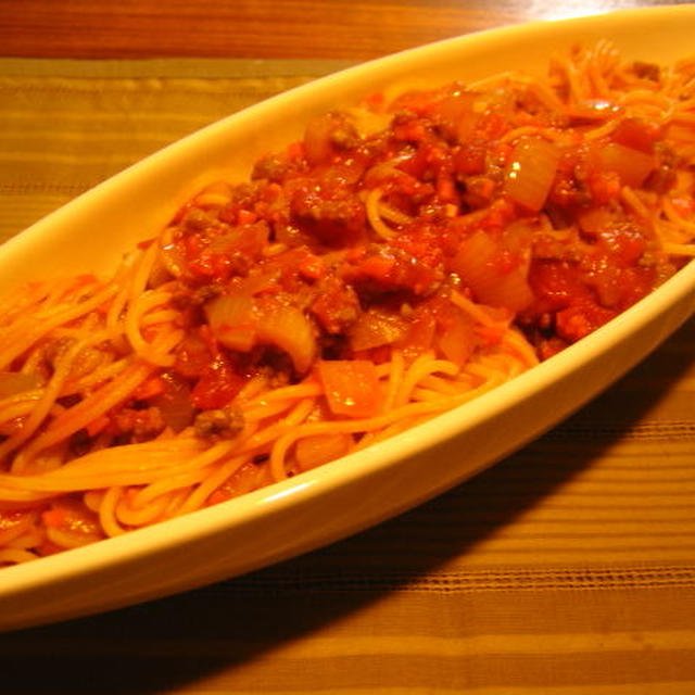 ミートソースパスタ