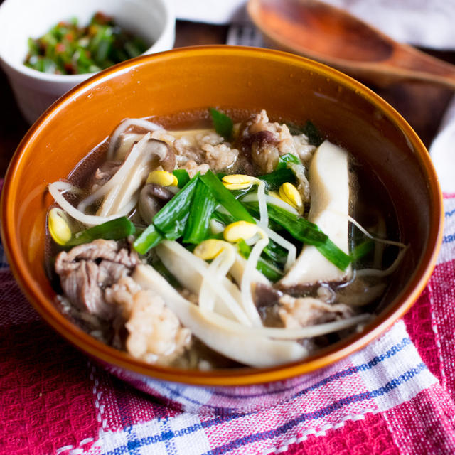 「ごちそうスープ」でユル低糖質【ピリ辛にらだれが美味しい焼肉屋さんのスープ】