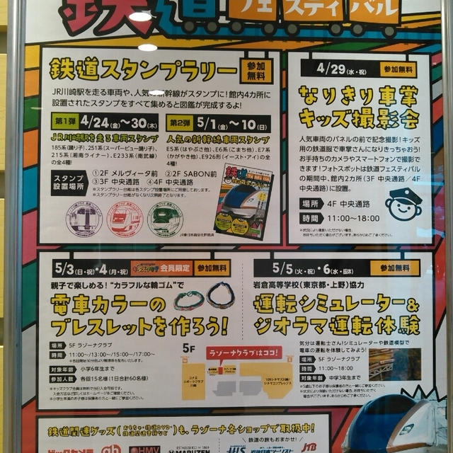 イベント情報☆5月10日まで！鉄道フェスティバル～ラゾーナ川崎