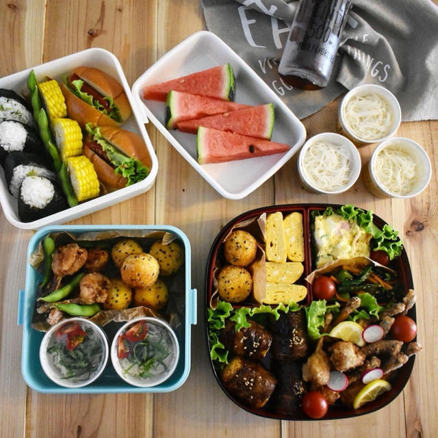 運動会のお弁当。