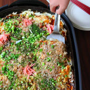 【子どもに大人気】ばーばのBIGお好み焼き｜野菜炒めで豪快に仕上げるごちそうレシピ