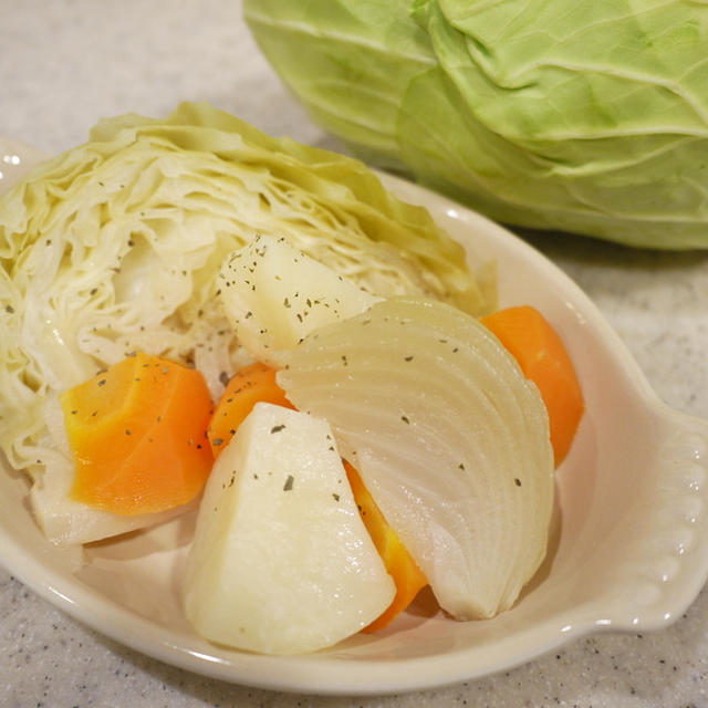 ごろごろ野菜のキャベツ蒸し♪