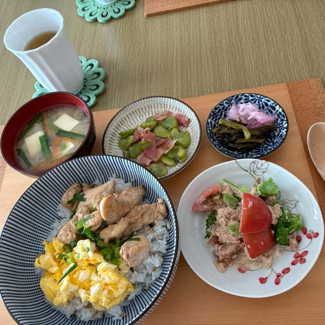 作る順番失敗した(TT)お昼ご飯
