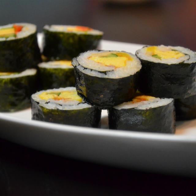 「麦の家」のキンパとキムチ色々
