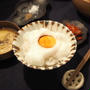 青い卵のふわふわ玉子かけごはんと、三浦野菜の蒸し鍋の夜ごはん