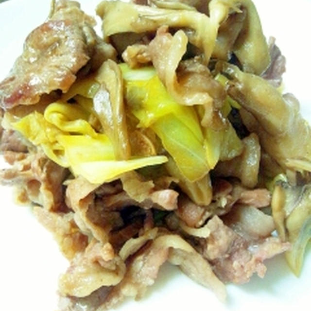 豚肉と舞茸のガーリック炒め