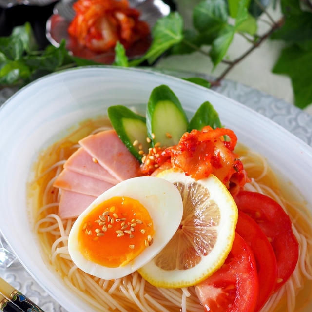 【汁まで飲み干したくなる】焼肉屋さんの冷麺風そうめん【いつもの素麺が変身】