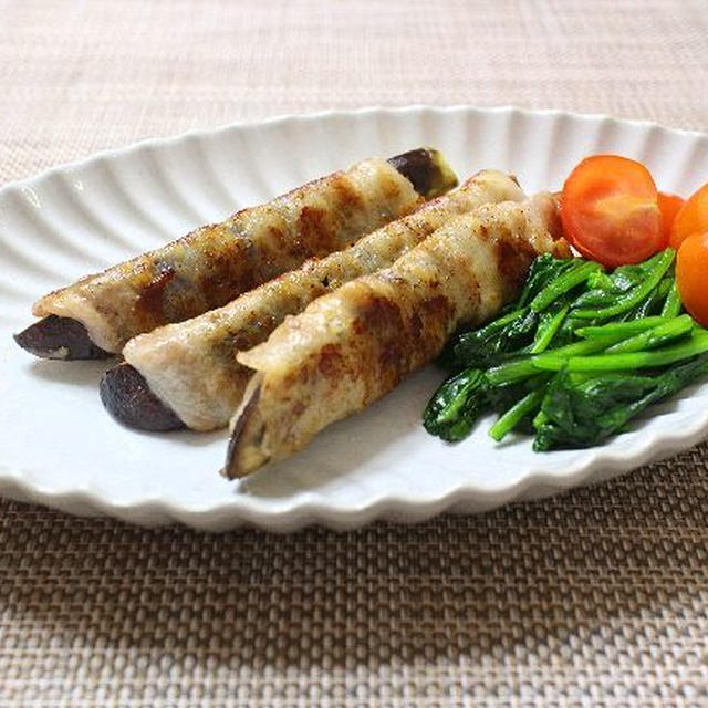 なすの豚肉巻き巻きや副菜いろいろ