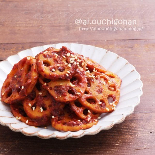 【レシピ】電子レンジで即席れんこんキムチ♡#キムチ #漬物 #辛い #即席 #れんこん