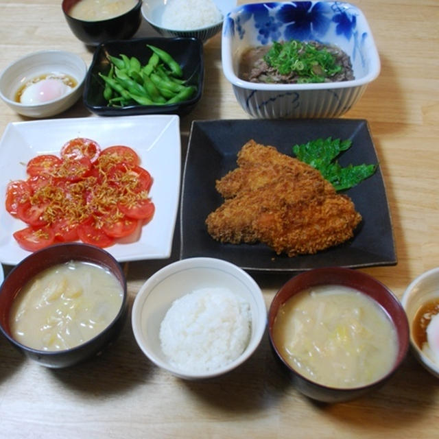 昨夜は牛肉とごぼうの味噌煮など～！
