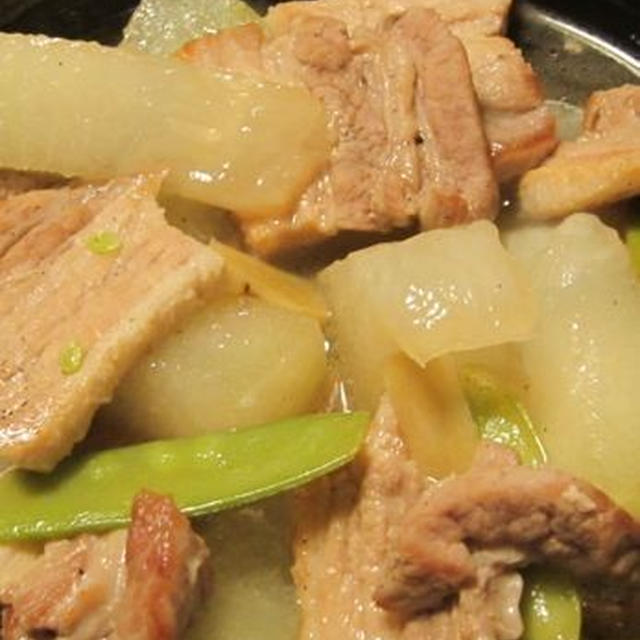 [レシピ] 豚バラ肉と冬瓜の炒め煮