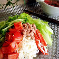 暑い日に食べたくなる＊トマト麺つゆのサラダ素麺。 ペコリ本