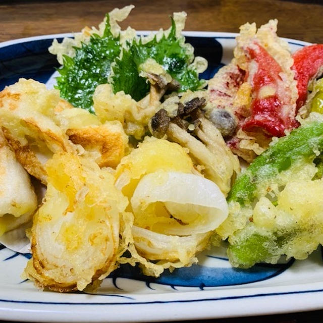 【母のご飯シリーズ】竹輪と野菜の天ぷら
