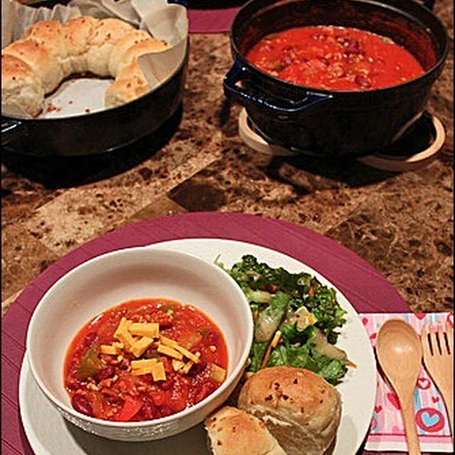 staubで☆ チリコンカーン ワンプレート