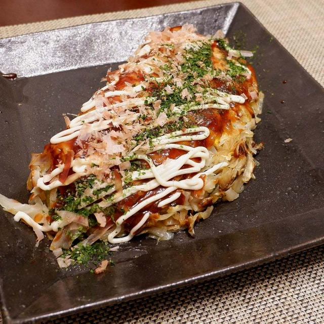 キャベ玉焼きとハッシュドチキン