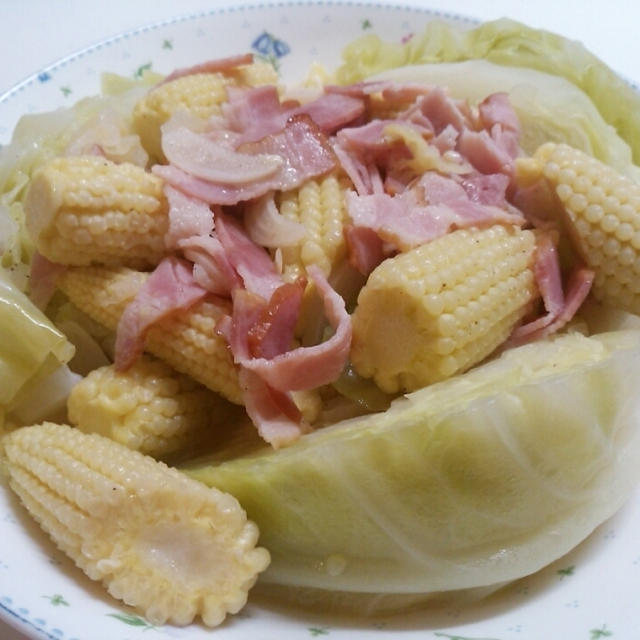 キャベツの洋風蒸し