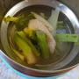 カブ大根の葉＆鶏皮のスーラー風スープ
