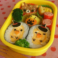 お弁当*ハロウィン仕様のキイロイトリ海苔巻き*