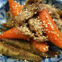 ゴボウと豚肉オイスターソース煮
