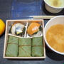 柿の葉寿司の朝ごはん