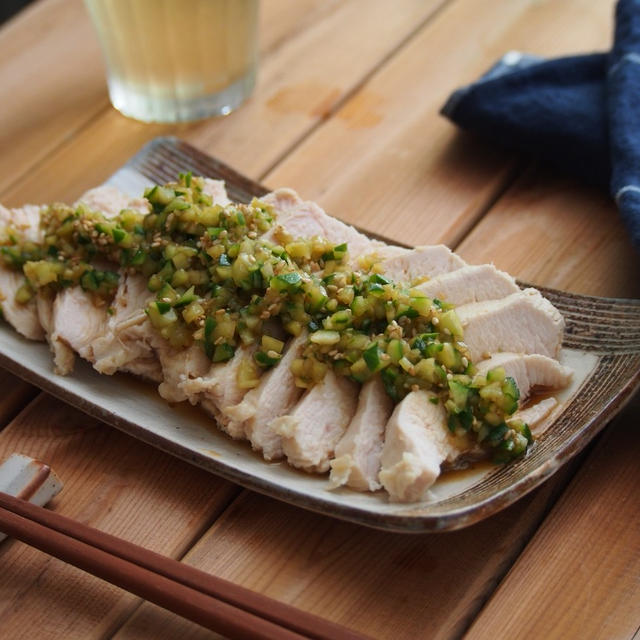 【レシピ】ぬか蒸し鶏の刻みねぎきゅう