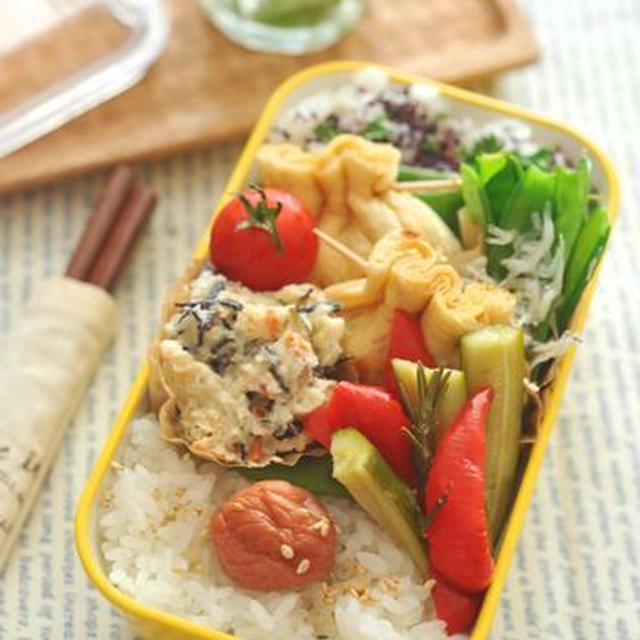 ママ弁「巾着焼きのお弁当」