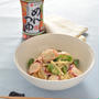 タコとオクラのお塩ひかえめ和えうどん。【超簡単・レンジ調理・減塩・夏麺】　と夏用マスク作り。