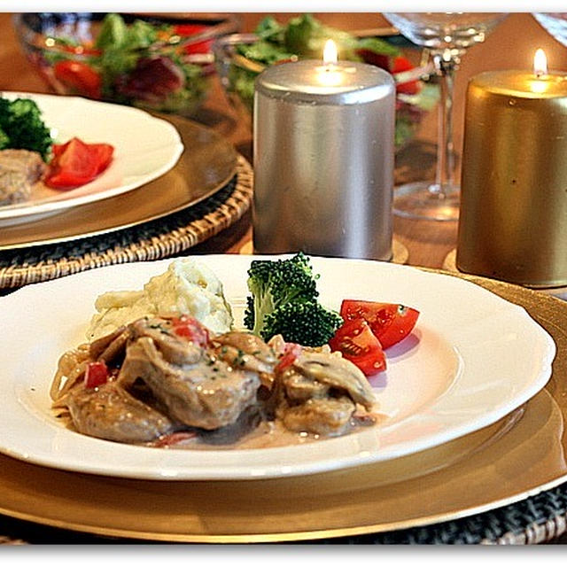 豚ヒレ肉とマッシュルームのソテー、マルサラソース