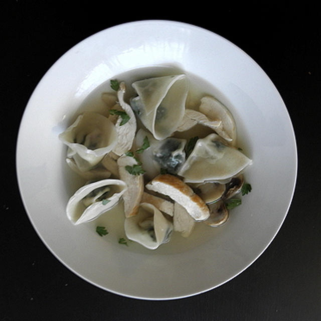 CHICKEN SOUP with SPINACH RAVIOLI