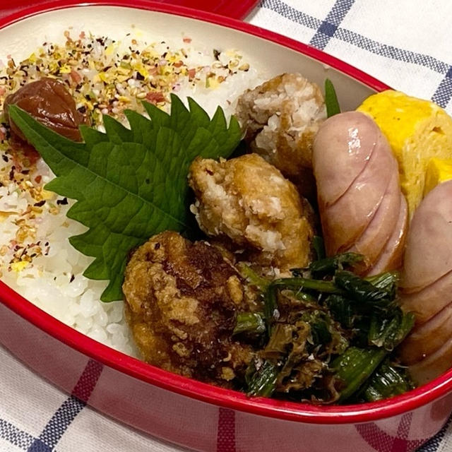 【お弁当】お弁当作り/bento/豚こま唐揚げ《アラフィフ旦那弁当》