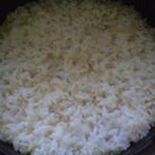 湯立てで白米（７７６）。。。長野県北安曇郡松川村特栽米コシヒカリ（おひさまの舞台）玄米と白米（あいざわ米店）