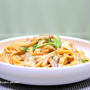 春菊で美味しい「生パスタでトマトのフェットチーネ」＆「どん兵衛鴨だしうどん」好きな味です