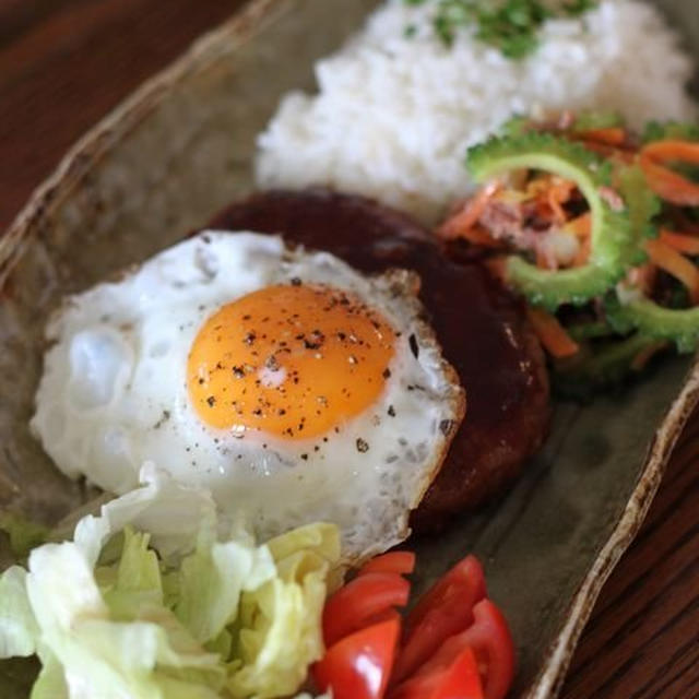 だるまさんが転んにゃ２(=^ｪ^=)　☆Okinawanハンバーグプレート♪